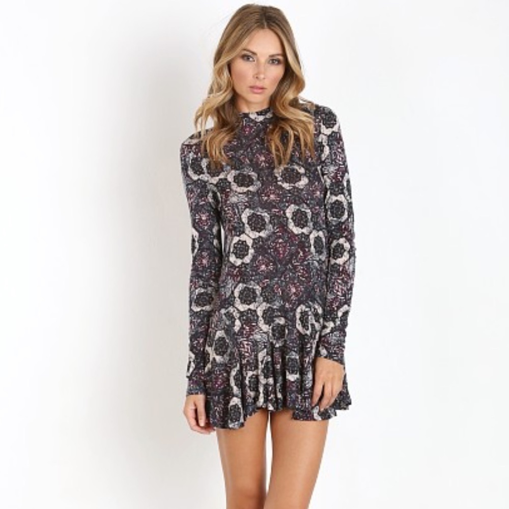 Free People Jersey Annabelle Printed Tunic Dress
